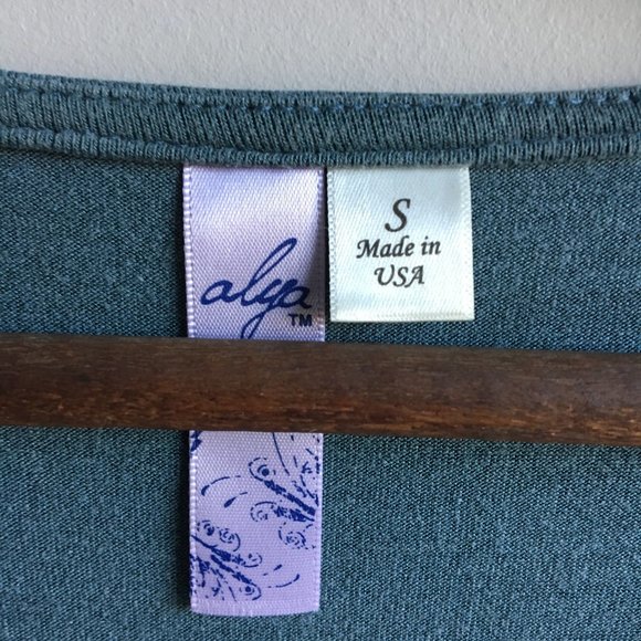 ⚪ 3/$15  alya teal v-neck tie waist flutter sleeves - Picture 8 of 12